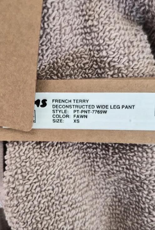 NWT Skims XS French Terry Wide Leg Pant - Picture 8 of 9